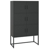 Vidaxl hoge kast 80x35x135 cm staal zwart