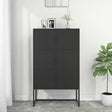 Vidaxl hoge kast 80x35x135 cm staal zwart