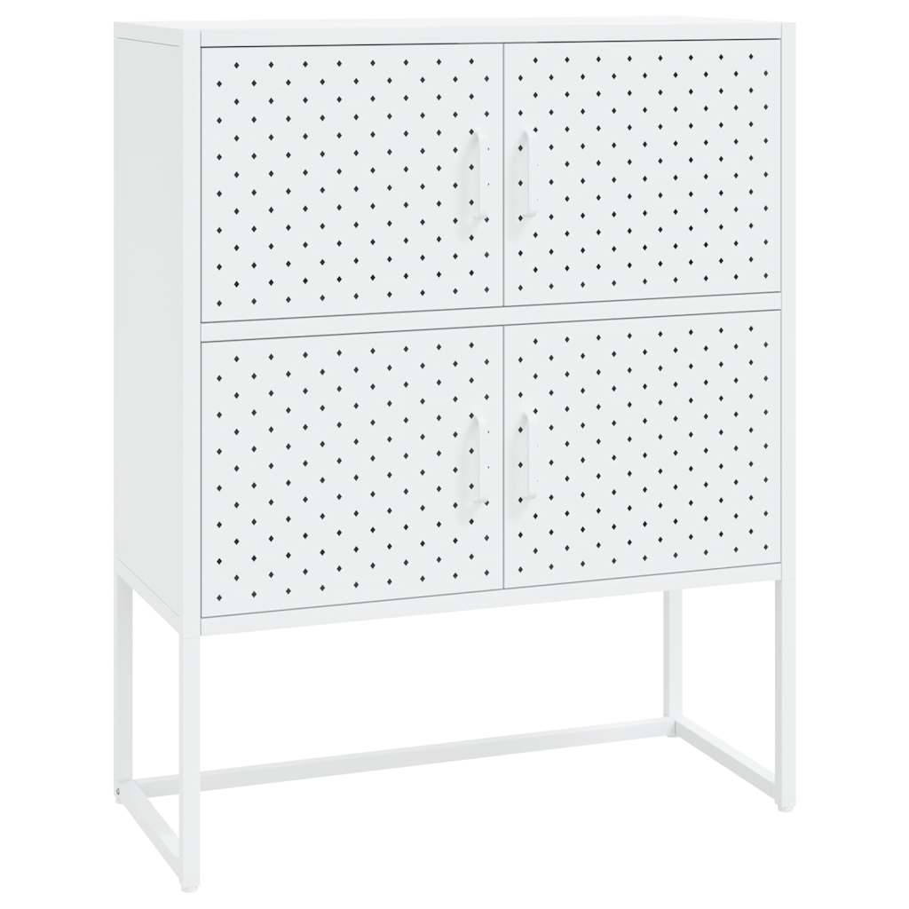 Vidaxl hoge kast 80x35x100 cm staal wit