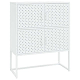 Vidaxl hoge kast 80x35x100 cm staal wit