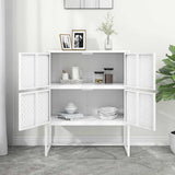 Vidaxl hoge kast 80x35x100 cm staal wit