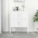 Vidaxl hoge kast 80x35x100 cm staal wit