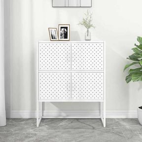 Vidaxl hoge kast 80x35x100 cm staal wit