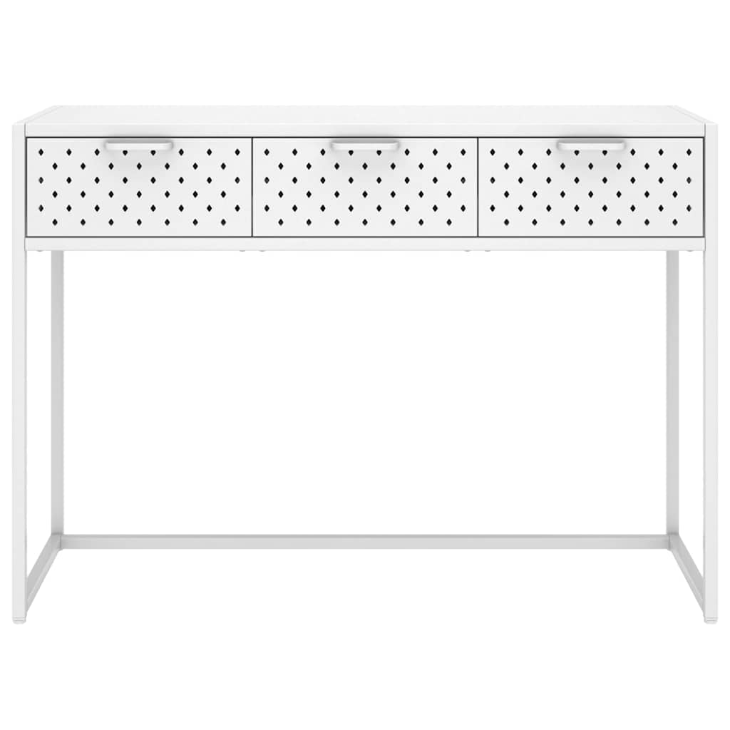 Vidaxl wandtafel 106x35x75 cm staal wit