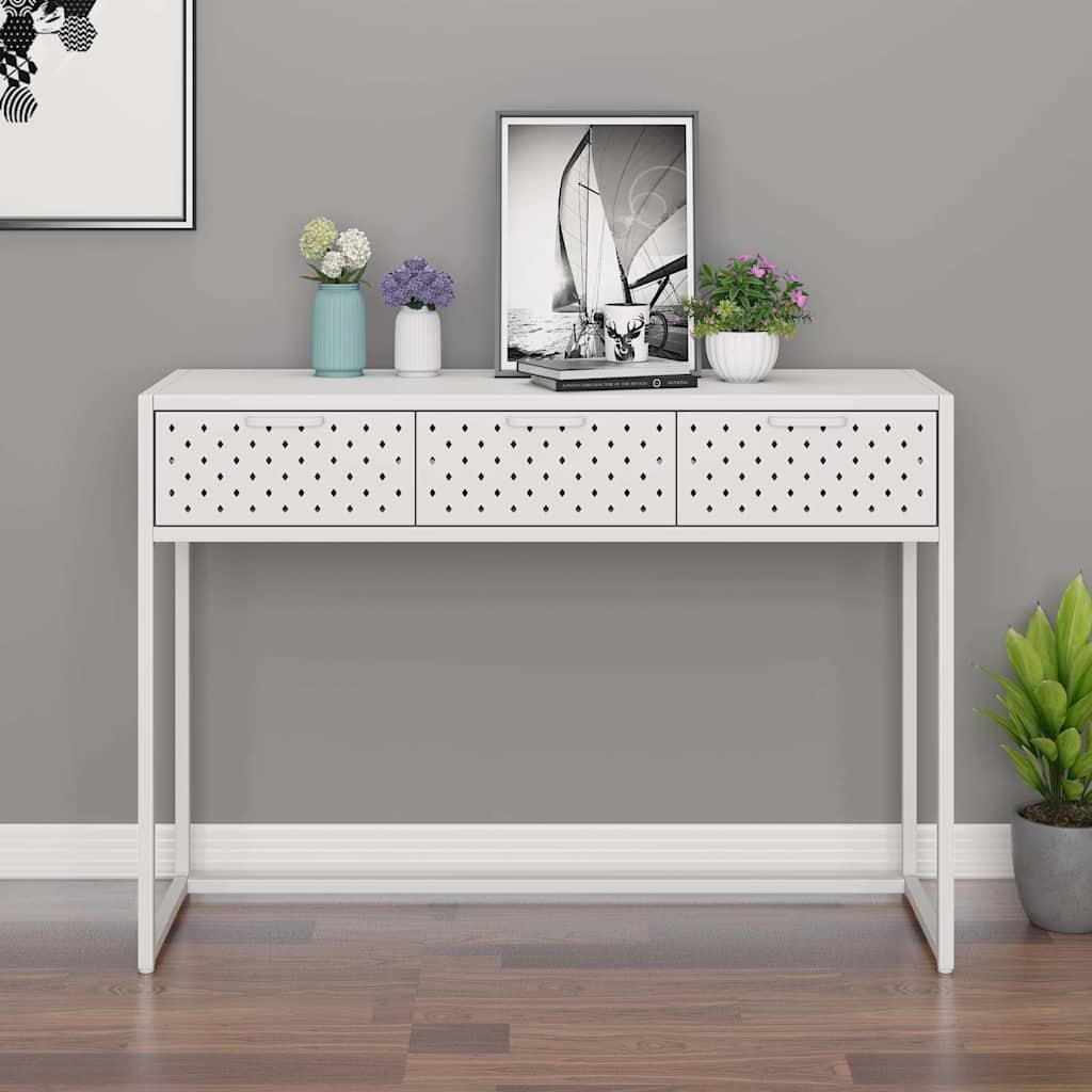 Vidaxl wandtafel 106x35x75 cm staal wit