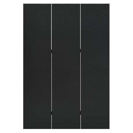 Vidaxl kamerscherm met 3 panelen 120x180 cm staal zwart