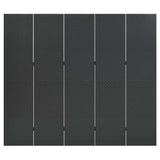 Vidaxl kamerscherm met 5 panelen 200x180 cm staal antracietkleurig