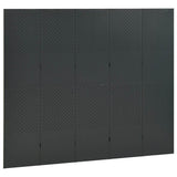 Vidaxl kamerscherm met 5 panelen 200x180 cm staal antracietkleurig