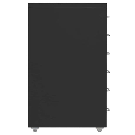 Vidaxl ladeblok verrijdbaar 28x41x69 cm metaal zwart
