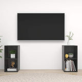 Vidaxl tv-meubelen 2 st 72x35x36,5 cm bewerkt houthoogglans grijs