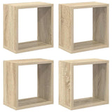 Vidaxl wandschappen kubus 4 st 26x15x26 cm sonoma eikenkleurig