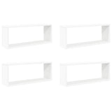 Vidaxl wandschappen kubus 4 st 60x15x23 cm bewerkt hout wit