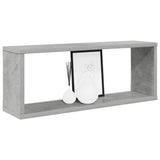 Vidaxl wandschappen kubus 2 st 60x15x23 cm bewerkt hout betongrijs