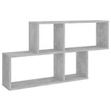 Vidaxl wandschap 100x18x53 cm bewerkt hout betongrijs