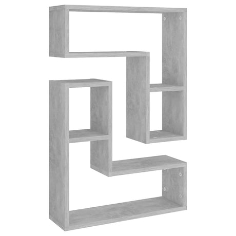 Vidaxl wandschappen 2 st 50x15x50 cm bewerkt hout betongrijs