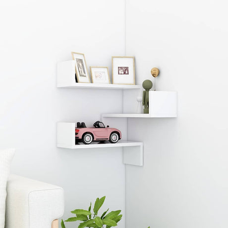 Vidaxl wandplanken muurmontage wit 40 x 40 x 49,5 cm bewerkt hout