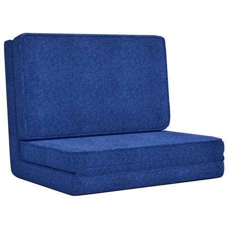 Vidaxl vloerstoel inklapbaar stof blauw