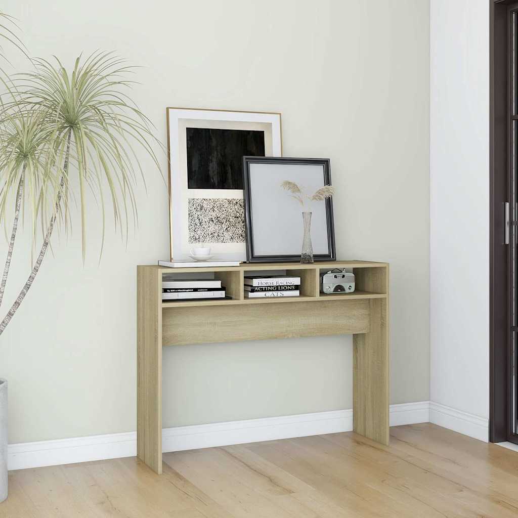 Vidaxl wandtafel 105x30x80 cm bewerkt hout sonoma eikenkleurig