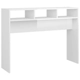 Vidaxl wandtafel 105x30x80 cm bewerkt hout hoogglans wit