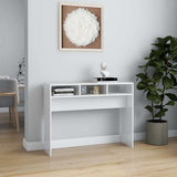 Vidaxl wandtafel 105x30x80 cm bewerkt hout hoogglans wit