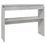 Vidaxl wandtafel 102x30x80 cm bewerkt hout betongrijs