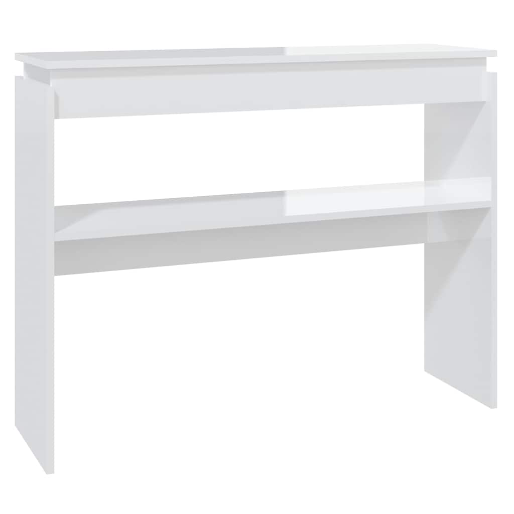 Vidaxl wandtafel 102x30x80 cm bewerkt hout hoogglans wit