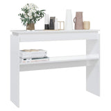 Vidaxl wandtafel 102x30x80 cm bewerkt hout hoogglans wit