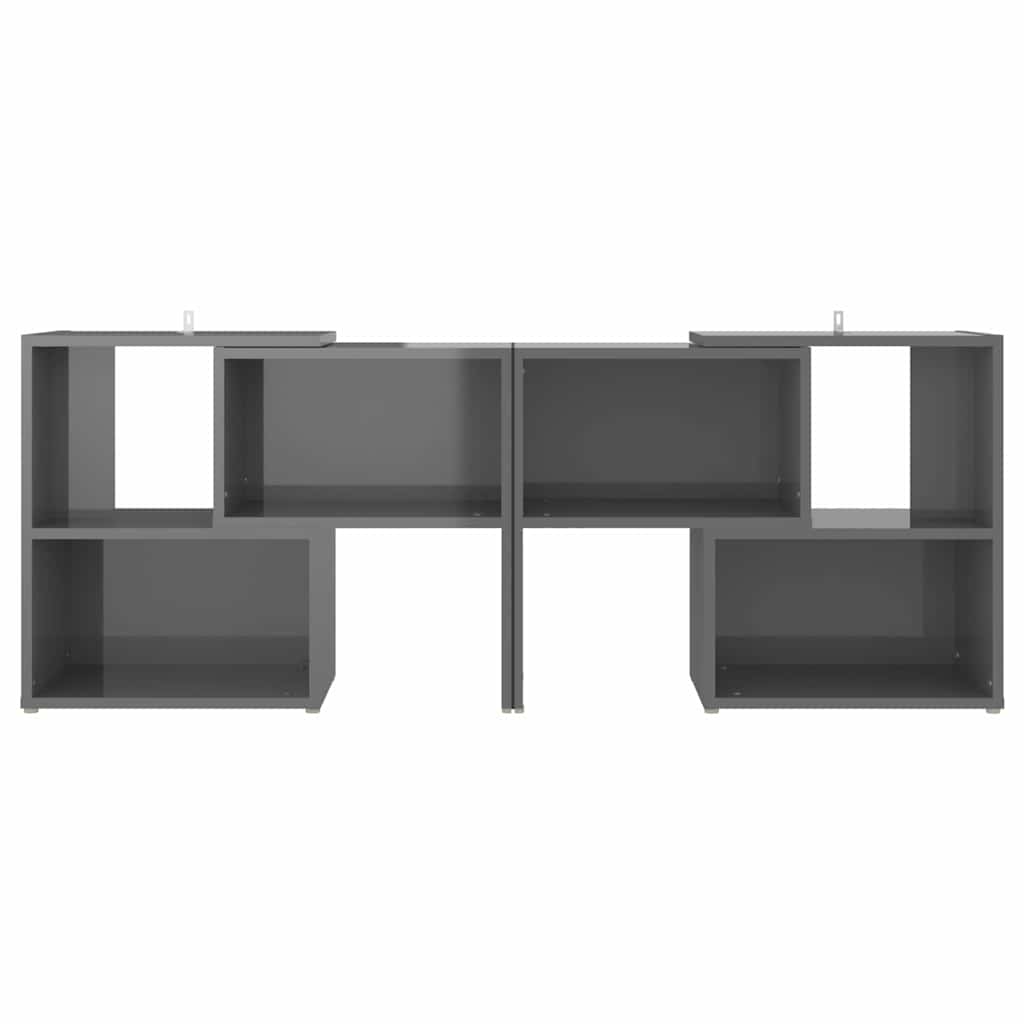 Vidaxl tv-meubel 104x30x52 cm bewerkt hout hoogglans grijs
