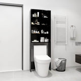 Vidaxl Waschmaschinenschrank 64x24x190 cm Schwarz