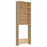 Vidaxl Waschmaschinenschrank 64x24x190 cm Weiß und Sonoma Eiche gefärbt