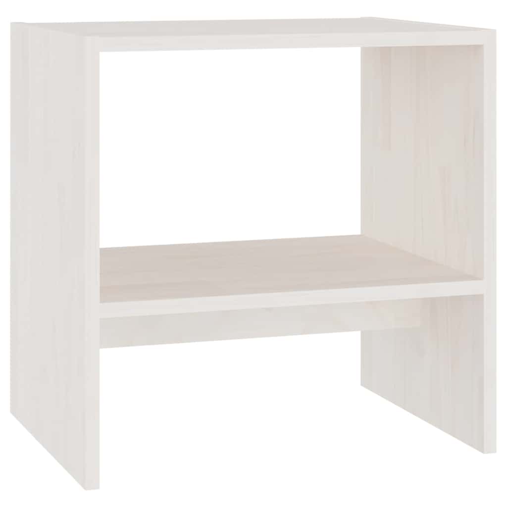 Vidaxl nachtkastje 40x30,5x40 cm massief grenenhout wit