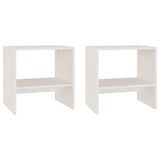 Vidaxl nachtkastjes 2 st 40x30,5x40 cm massief grenenhout wit
