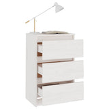 Vidaxl nachtkastjes 2 st 40x29,5x64 cm massief grenenhout wit