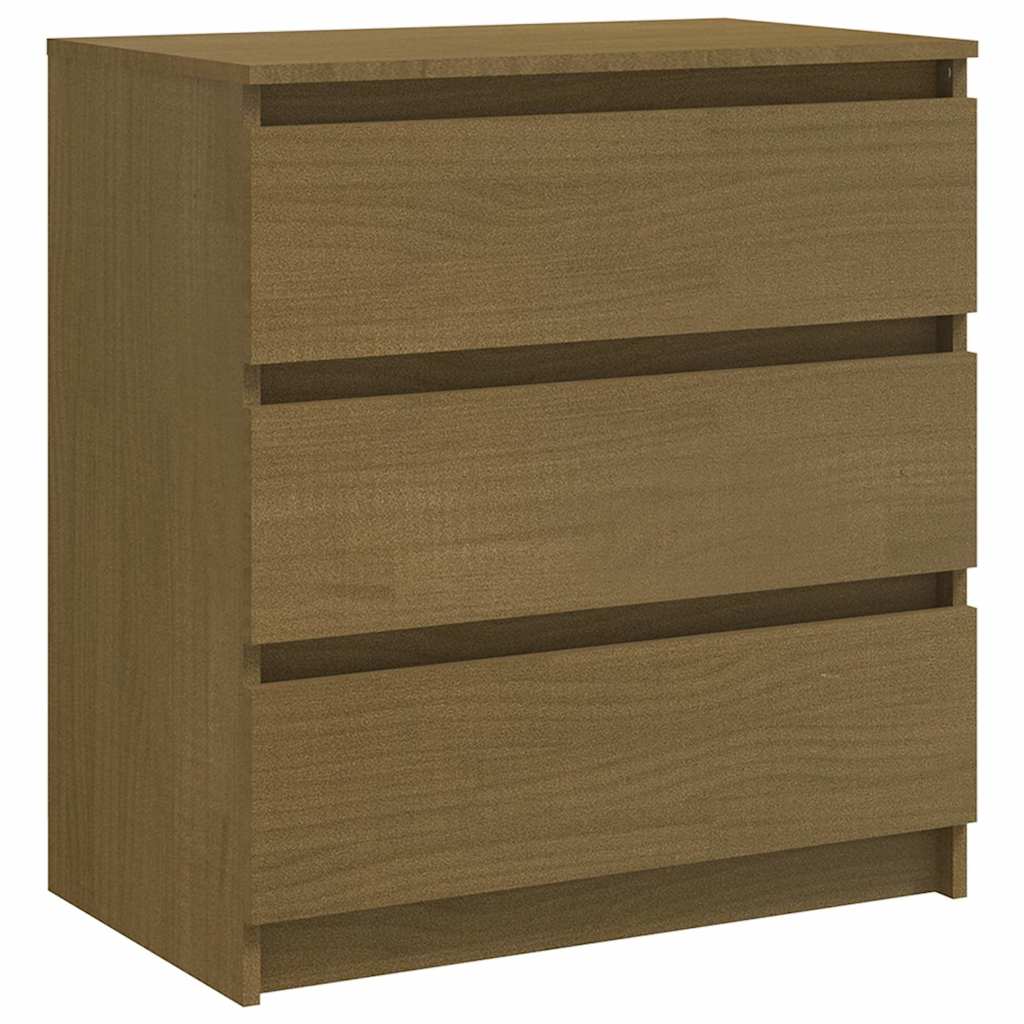 Vidaxl nachtkastje 60x36x64 cm massief grenenhout honingbruin
