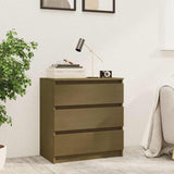 Vidaxl nachtkastje 60x36x64 cm massief grenenhout honingbruin