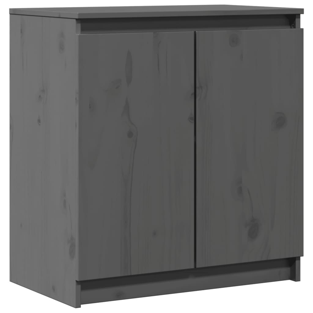 Vidaxl bijzetkast 60x36x65 cm massief grenenhout grijs