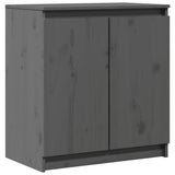 Vidaxl bijzetkast 60x36x65 cm massief grenenhout grijs