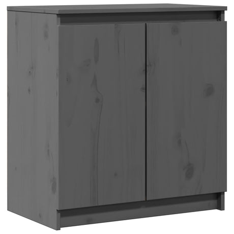 Vidaxl bijzetkast 60x36x65 cm massief grenenhout grijs