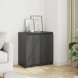 Vidaxl bijzetkast 60x36x65 cm massief grenenhout grijs