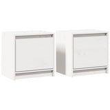 Vidaxl nachtkastjes 2 st 40x30,5x40 cm massief grenenhout wit