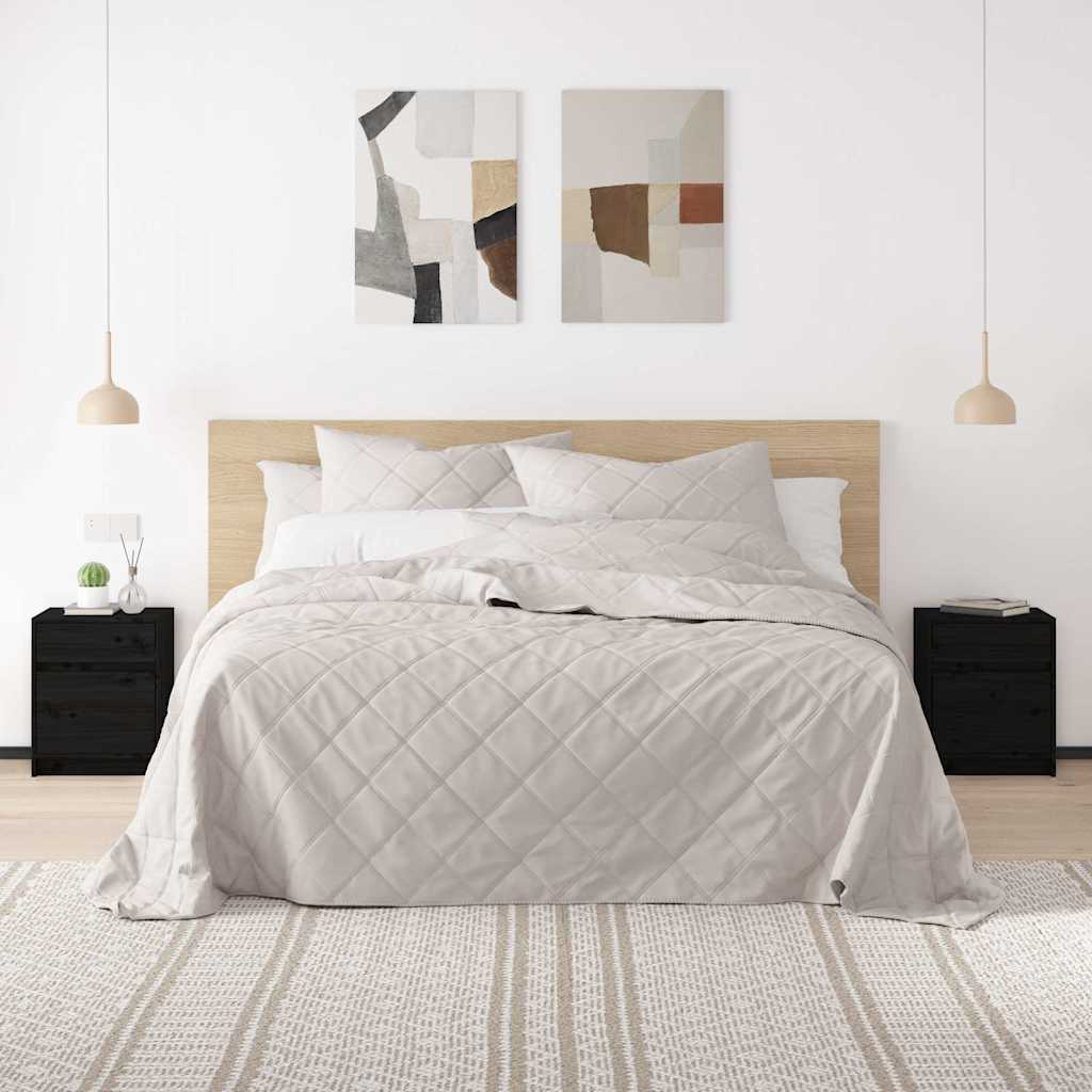 Vidaxl nachtkastjes 2 st 40x31x50 cm massief grenenhout zwart
