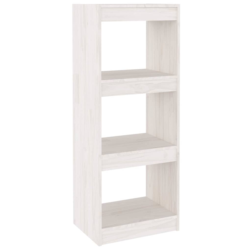 Vidaxl boekenkast kamerscherm 40x30x103,5 cm massief grenenhout wit