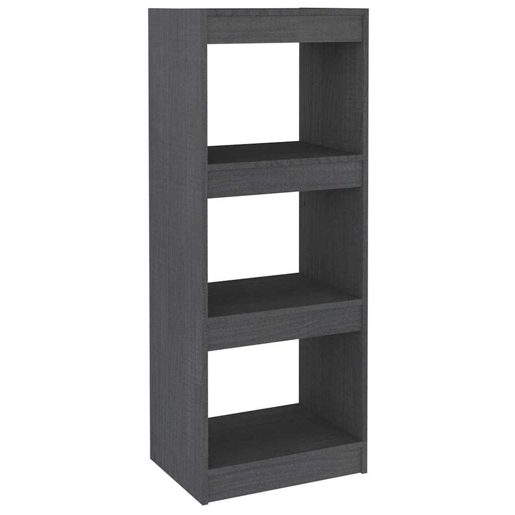 Vidaxl boekenkast kamerscherm 40x30x103,5 cm massief grenenhout grijs