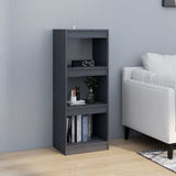 Vidaxl boekenkast kamerscherm 40x30x103,5 cm massief grenenhout grijs