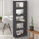 Vidaxl boekenkast kamerscherm 60x30x167,5 cm massief grenenhout grijs