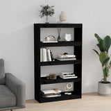 Vidaxl boekenkast kamerscherm 80x30x135,5 cm massief grenenhout zwart