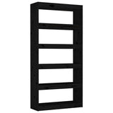 Vidaxl boekenkast kamerscherm 80x30x167,4 cm massief grenenhout zwart