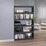 Vidaxl boekenkast kamerscherm 100x30x167,5 cm massief grenenhout grijs