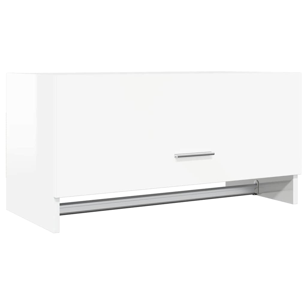 Vidaxl kledingkast 70x32,5x35 cm bewerkt hout hoogglans wit