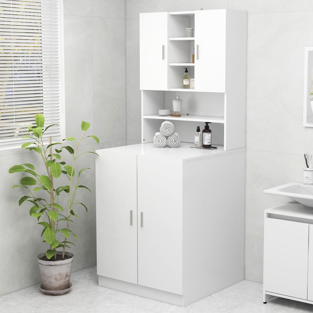 Vidaxl Waschmaschinenschrank 70,5 x 25,5 x 90 cm Weiß